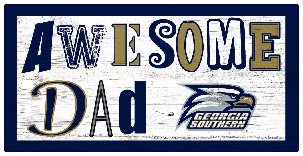 Georgia Southern Eagles Awesome Dad Wood Sign - 6