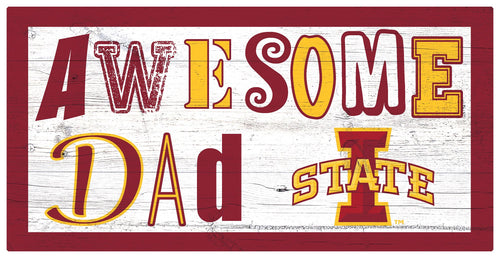 Iowa State Cyclones Awesome Dad Wood Sign - 6