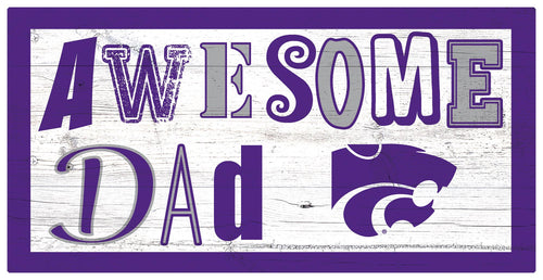 Kansas State Wildcats Awesome Dad Wood Sign - 6