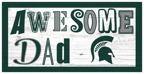Michigan State Spartans Awesome Dad Wood Sign - 6
