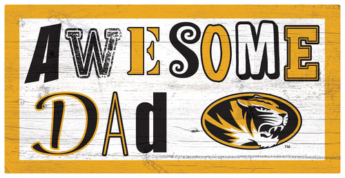 Missouri Tigers Awesome Dad Wood Sign - 6