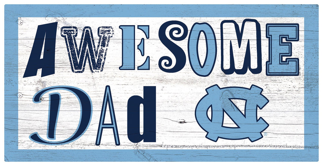 North Carolina Tar Heels Awesome Dad Wood Sign - 6