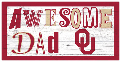 Oklahoma Sooners Awesome Dad Wood Sign - 6