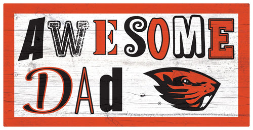 Oregon State Beavers Awesome Dad Wood Sign - 6