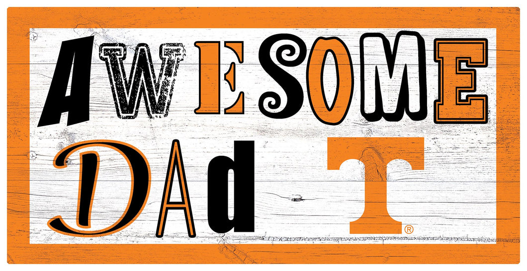 Tennessee Volunteers Awesome Dad Wood Sign - 6
