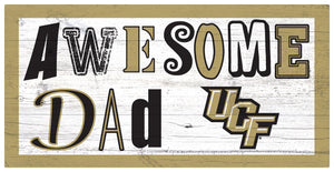 UCF Golden Knights Awesome Dad Wood Sign - 6"x12"