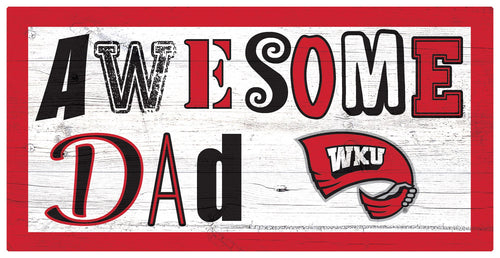 Western Kentucky Hilltoppers Awesome Dad Wood Sign - 6