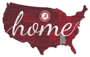 Alabama Crimson Tide USA Shape Home Cutout