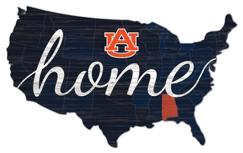 Auburn Tigers  USA Shape Home Cutout