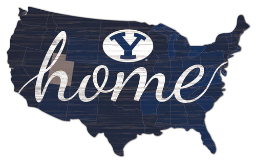 BYU Cougars  USA Shape Home Cutout