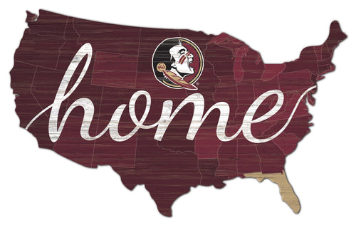 Florida State Seminoles  USA Shape Home Cutout