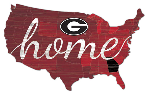 Georgia Bulldogs  USA Shape Home Cutout