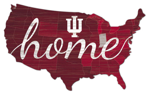 Indiana Hoosiers USA Shape Home Cutout