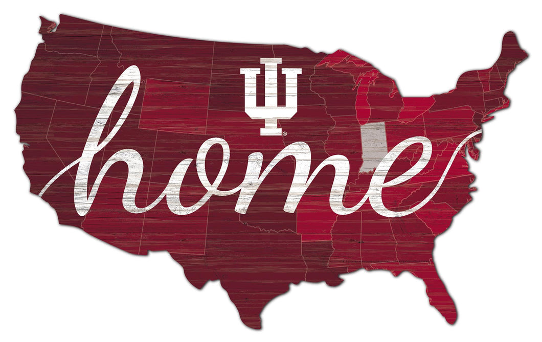 Indiana Hoosiers USA Shape Home Cutout