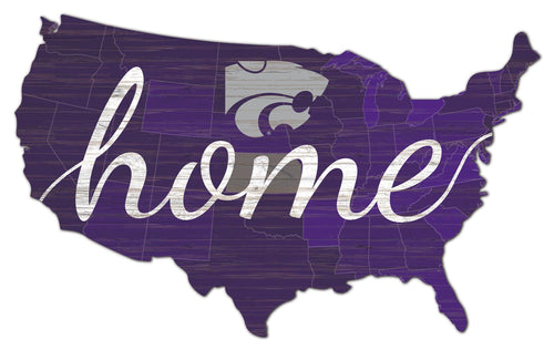 Kansas State Wildcats USA Shape Home Cutout