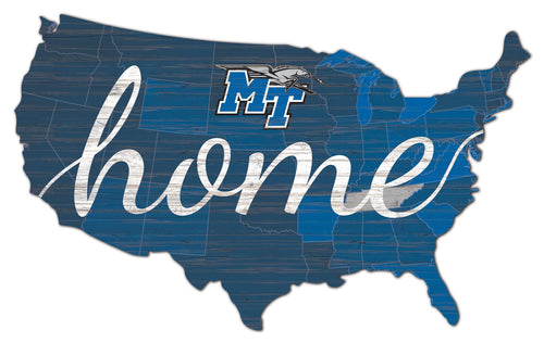 MTSU Blue Raiders USA Shape Home Cutout