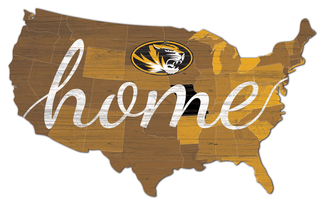 Missouri Tigers USA Shape Home Cutout