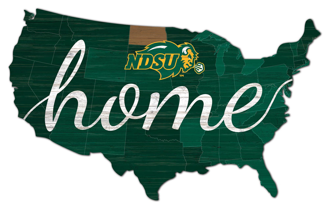 NDSU Bison USA Shape Home Cutout