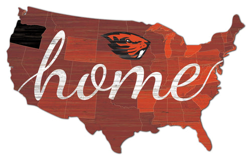 Oregon State Beavers USA Shape Home Cutout