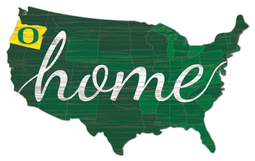 Oregon Ducks USA Shape Home Cutout