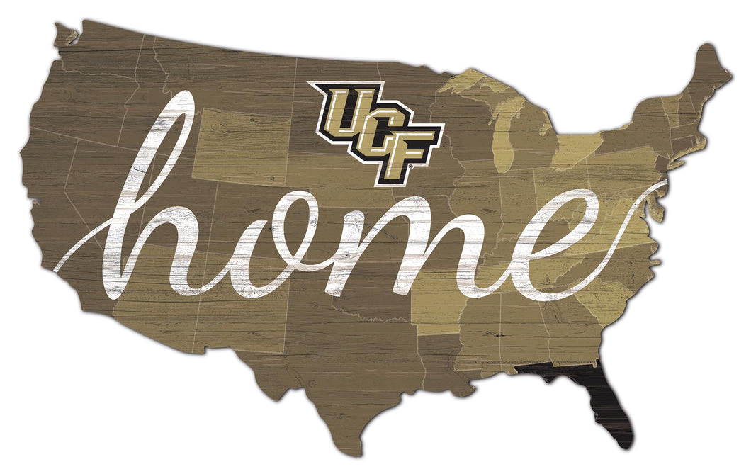 Central Florida Golden Knights USA Shape Home Cutout