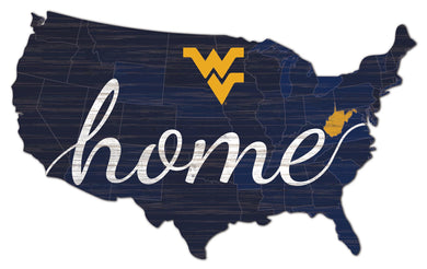 West Virginia Mountaineers USA Shape Home Cutout