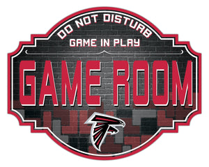 Atlanta Falcons Game Room Wood Tavern Sign -12"