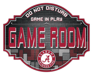 Alabama Crimson Tide Game Room Wood Tavern Sign -12"