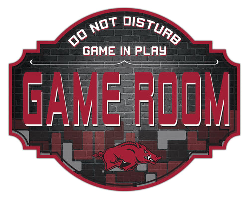 Arkansas Razorbacks Game Room Wood Tavern Sign -12