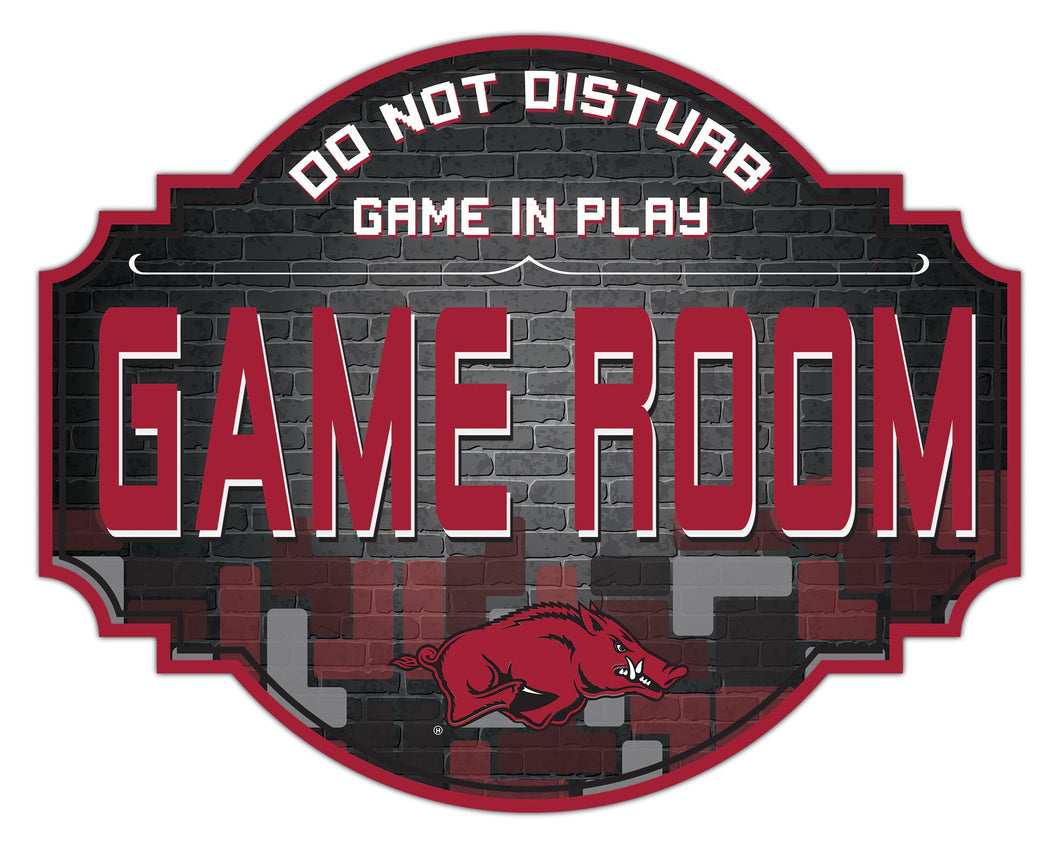 Arkansas Razorbacks Game Room Wood Tavern Sign -12