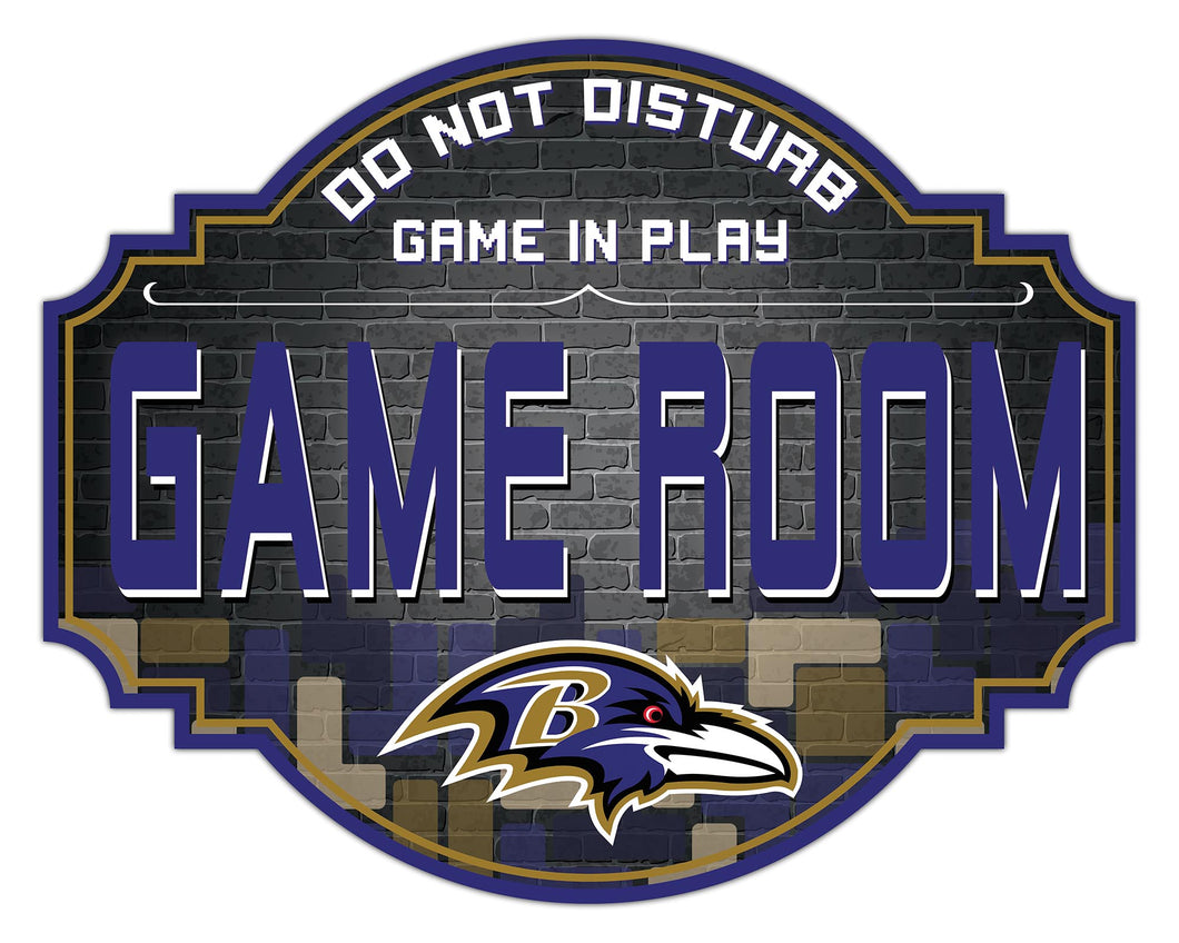 Baltimore Ravens Game Room Wood Tavern Sign -24