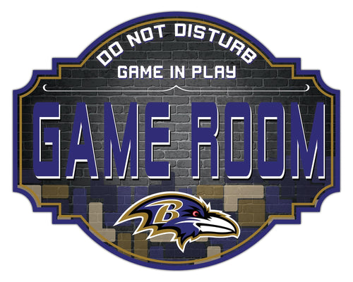 Baltimore Ravens Game Room Wood Tavern Sign -12