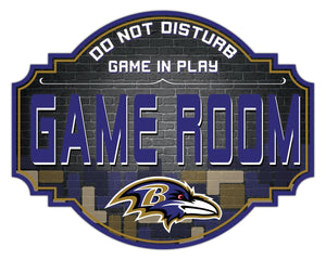 Baltimore Ravens Game Room Wood Tavern Sign -12"