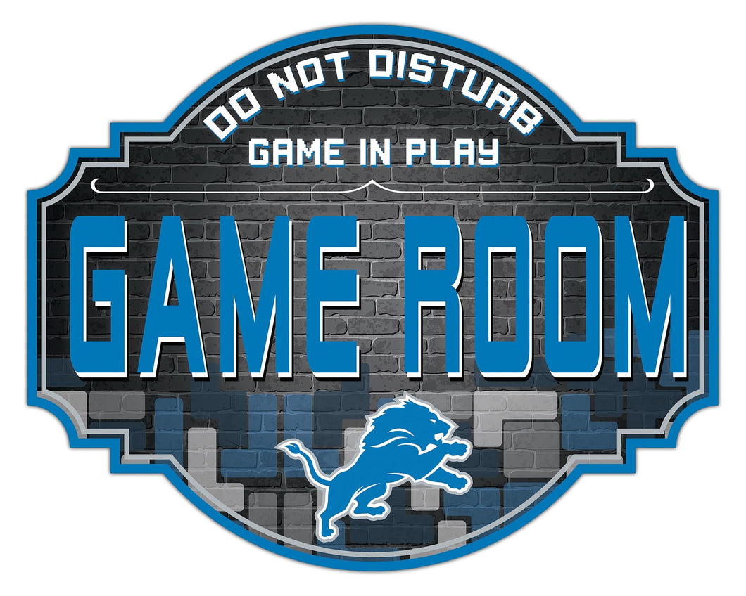 Detroit Lions Game Room Wood Tavern Sign -12
