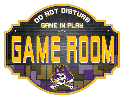ECU Pirates Game Room Wood Tavern Sign -12