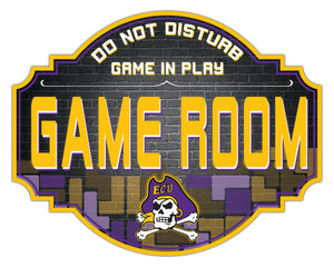 ECU Pirates Game Room Wood Tavern Sign -12"