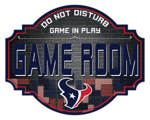 Houston Texans Game Room Wood Tavern Sign -24"