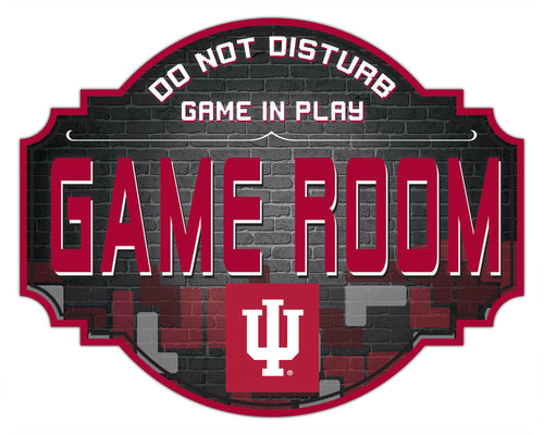 Indiana Hoosiers Game Room Wood Tavern Sign -12