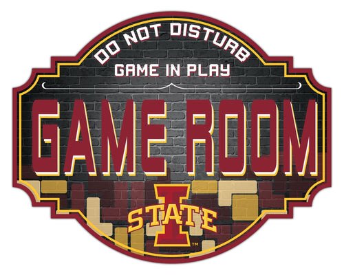 Iowa State Cyclones Game Room Wood Tavern Sign -12