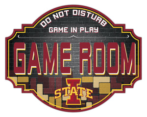 Iowa State Cyclones Game Room Wood Tavern Sign -12"