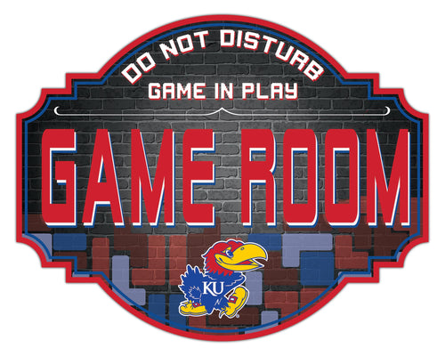 Kansas Jayhawks Game Room Wood Tavern Sign -12