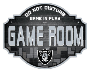 Las Vegas Raiders Game Room Wood Tavern Sign -12"