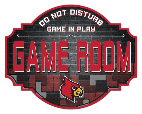 Louisville Cardinals Game Room Wood Tavern Sign -12