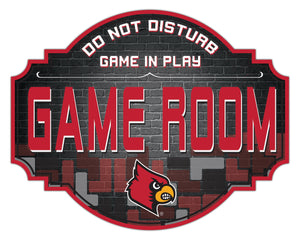 Louisville Cardinals Game Room Wood Tavern Sign -12"