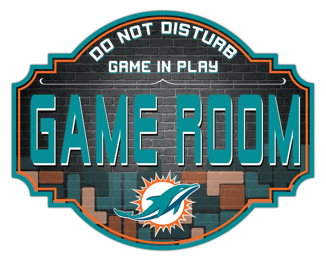 Miami Dolphins Game Room Wood Tavern Sign -24