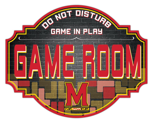 Maryland Terrapins Game Room Wood Tavern Sign -12