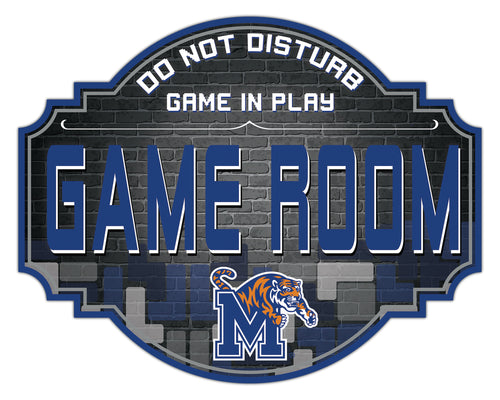 Memphis Tigers Game Room Wood Tavern Sign -12