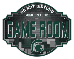 Michigan State Spartans Game Room Wood Tavern Sign -12"