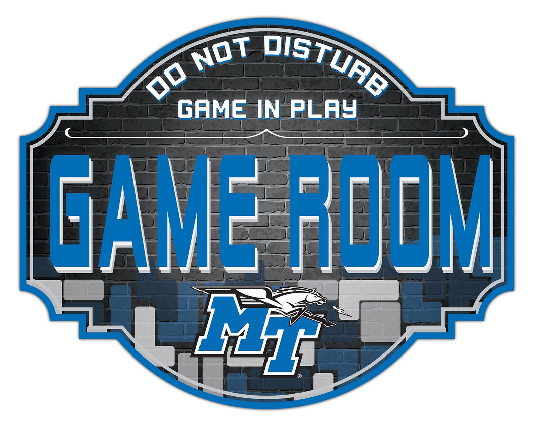Middle Tennessee State Blue Raiders Game Room Wood Tavern Sign -12