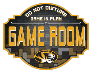 Missouri Tigers Game Room Wood Tavern Sign -12"
